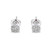 10K  White Gold Diamond Round Earrings 0.20ctw