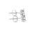 10K  White Gold Baguette Diamond Heart Earrings 0.25ctw