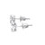 10K  White Gold Baguette Diamond Heart Earrings 0.25ctw