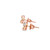 10K Rose Gold Baguette Diamond Earrings 0.30ct 