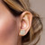 10K Rose Gold Baguette Diamond Earrings 1.05ct 