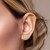 10K Yellow Gold Diamond Square Earrings 0.35ct 
