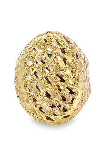 Yellow Gold 10k Fine Rings SOLID 10K Yellow Gold Mens Nugget Ring