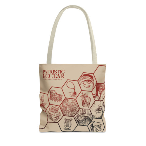 Patristic Nectar Honeycomb Tote Bag — Everyday Book & Essentials Carryall