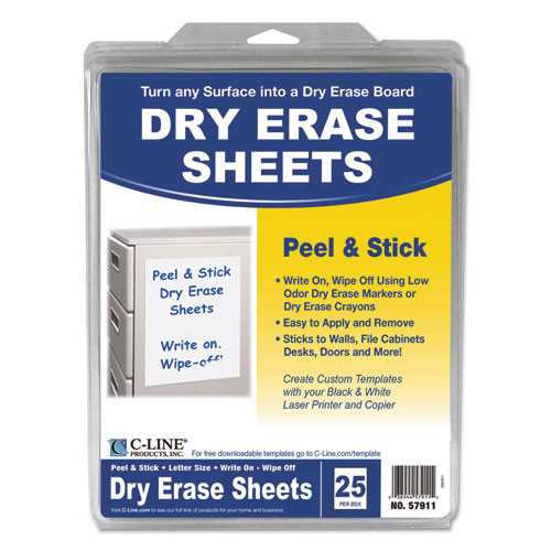 C-Line® Self-Stick Dry Erase Sheets