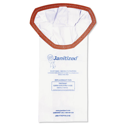 Janitized® Vacuum Filter Bags Designed To Fit ProTeam Super Coach Pro 10
