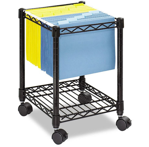 1 Shelf Compact Mobile Wire File Cart