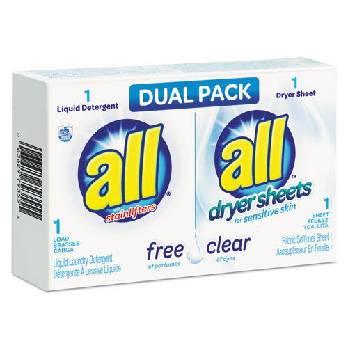 All® Free Clear HE Liquid Laundry Detergent/Dryer Sheet Dual Vend Pack