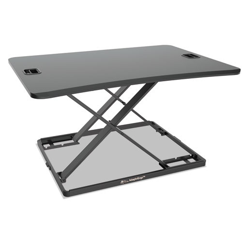 Alera® Adaptivergo Ultra-slim Sit-stand Desk, 31.33" X 21.63" X 1.5" To 16", Black