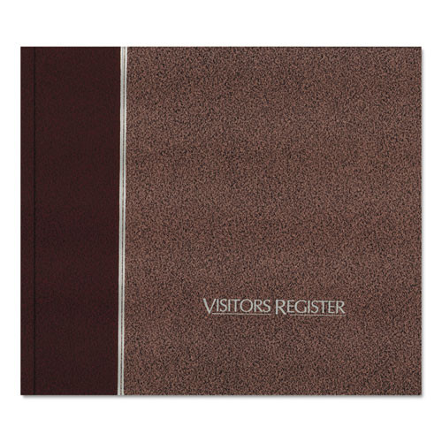 Hardcover Visitor Register Book, Burgundy Cover, 9.78 X 8.5 Sheets, 128 Sheets/book