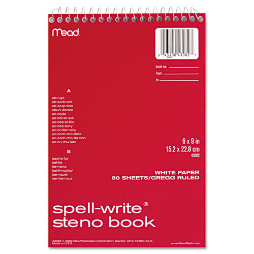 Mead® Spell-Write Wirebound Steno Pad