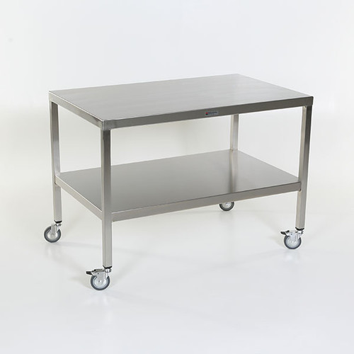 MidCentral Medical Stainless Steel Work Tables, with Shelf, with Caster or Leg Levelers