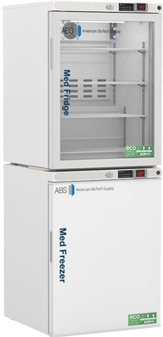 American BioTech Supply PH-ABT-HC-RFC1030G 10 cu. ft. Glass Door Combo Pharmacy Refrigerator and Freezer (-30°C)