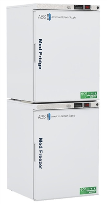 American BioTech Supply PH-ABT-HC-RFC1020 10 cu. ft. Solid Door Combo Pharmacy Refrigerator and Freezer (-20°C)