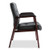 Bonded Leather Guest Chair With Wood Trim Legs