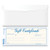 Gift Certificates With Envelopes, 8.5 X 3.67, Blue/gold With Blue Border, 25/pack