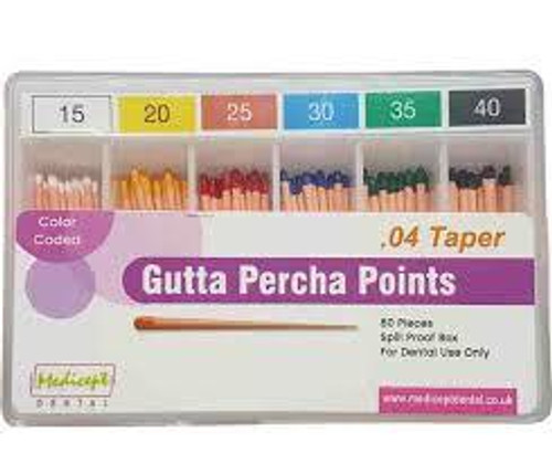 M&S Gutta Percha Points #40 .04 Taper Cc Lm 120/Bx