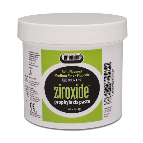 Ziroxide Prophy Paste 1Lb Jar Mint Med-Fine W/Fluoride