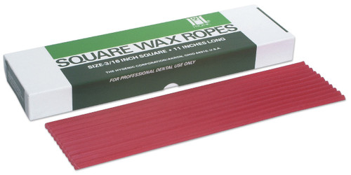 Hygenic Square Wax Ropes 3/16"X11" Red