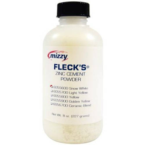 Fleck'S Zinc Cement Powder Light Yellow 8Oz Bottle
