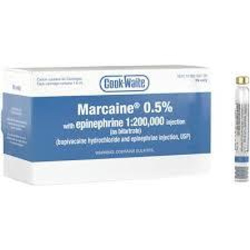 Marcaine 0.5% w/Epinephrine 1:200,000 1.8mL 50 Cart/Box