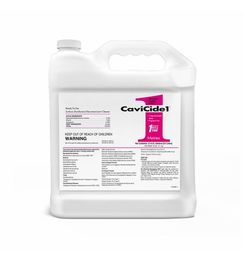 Metrex CaviCide1 Surface Disinfectant Liquid Refill Bottle Clear 2.5 Gallon - 2 Pack