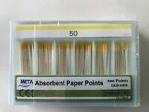 Absorbent Paper Points #50 Color Coded 200/Sliding Box