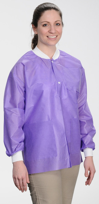 Extrasafe Hip Length Jackets Medium Purple 10/Pkg