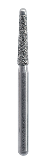 Kerr Round End Taper Diamond Bur Friction Grip Shank Coarse Grit 014 Size 8 mm Length 5 Pack