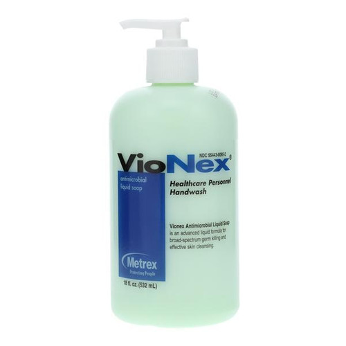 Metrex VioNex Antimicrobial Liquid Soap Green 18 oz Pump Bottle