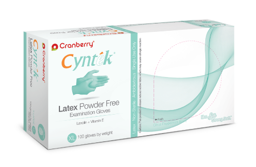 Cranberry Cyntek Latex Powder-Free Small 100/Box