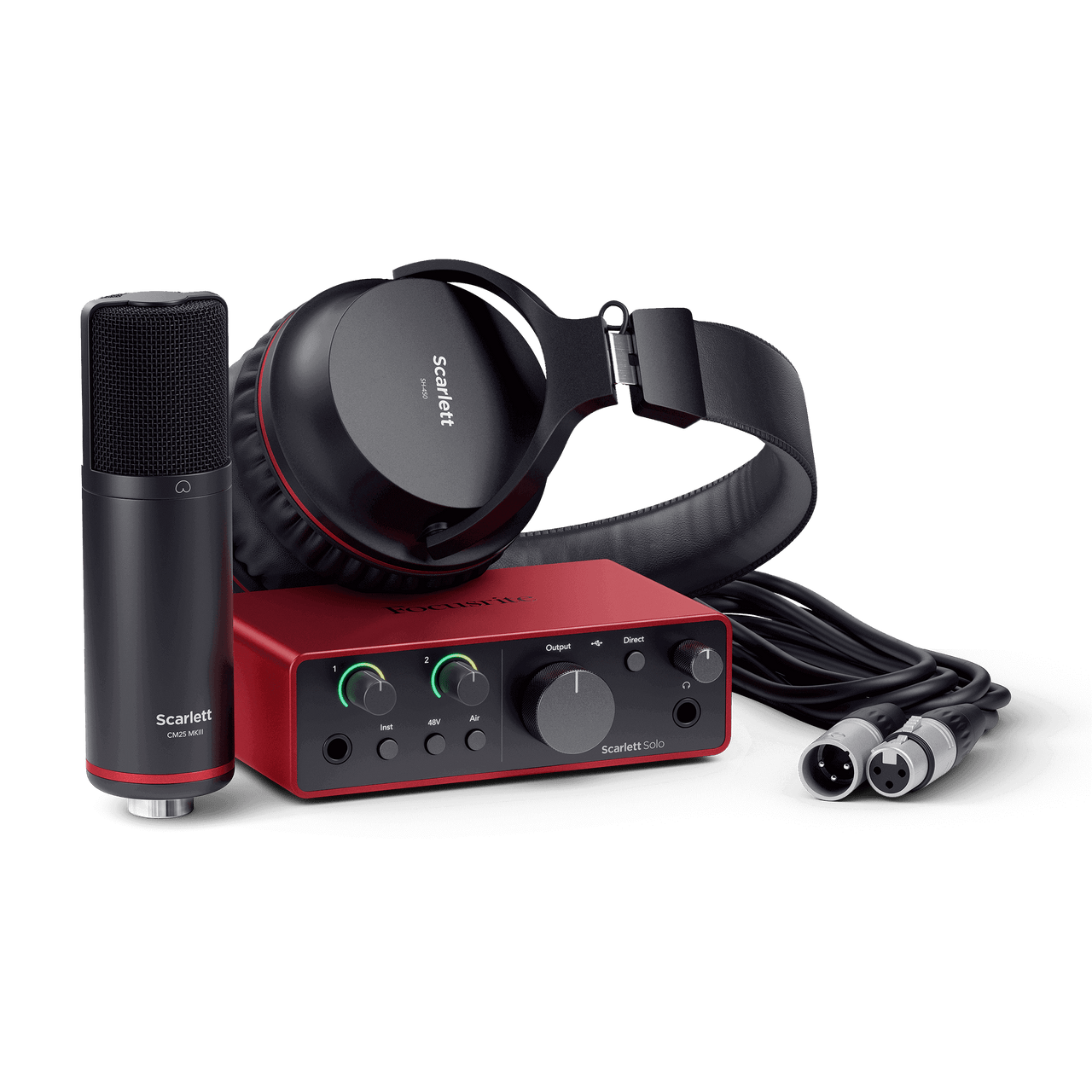 Focusrite Scarlett Solo 2x2 USB Audio Interface Full Studio Bundle