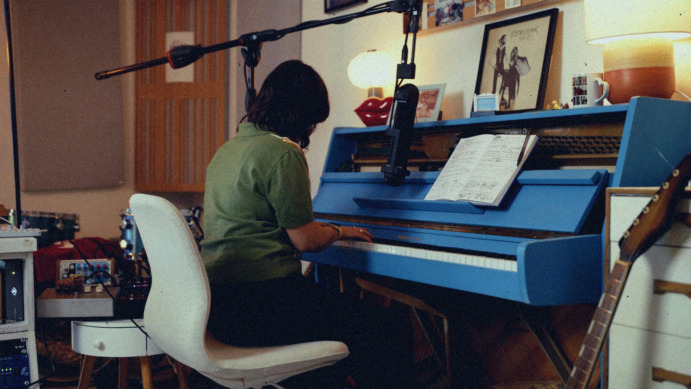 Steph Marziano and ISA in the studio