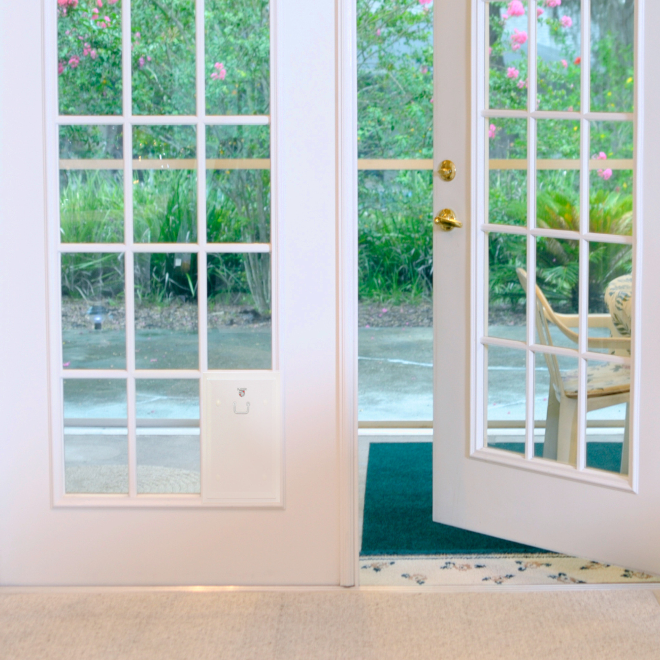 Custom Made MaxSeal French Door Pet Doors for Removable Glass Panes