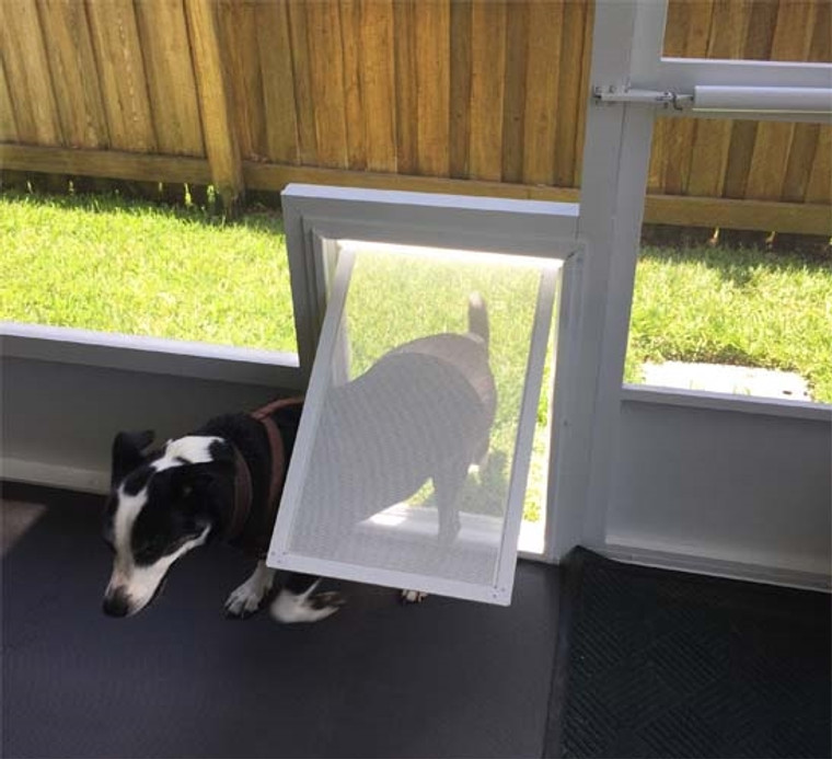 SB4 Pet Screen Door for screened and Glass Lanais Porches Screen