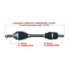 Kimpex HD Complete HD Axle KAWASAKI - 416497