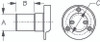 Sea Dog Hose Deck Fill with Splashguard - 710526