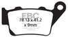 EBC  V-Pad Brake Pad Organic - Left, Rear Right, Rear left - 207582