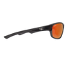 Calcutta Columbia Sunglasses, Shiny Black Frame, Red Mirror Lens