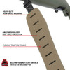 Allen KLNG Traction Rifle Sling, Molded Rubber, FDE