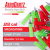 Umarex AeroDartz .22 Cal, 62 pack, Red and Green