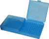 MTM Case-Gard Ammo Box 200 Round Flip-Top, Clear Blue, 40 10mm 45