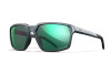 Wiley X Sierra, CAPTIVATE Polarized Green Mirror Lenses, Matte Graphite Frame