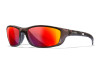 Wiley X P-17, CAPTIVATE Polarized Red Mirror Lenses, Black Crystal Frame