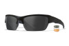 Wiley X Valor Multi-Lens Pack, Smoke Grey/Clear/Light Rust Lenses, Matte Black Frame