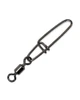 Gamakatsu Cross Lock Snap with Superline Swivel, NS Black, Size 4 130lb, 4pk