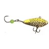 Freedom Hammered Minnow Spoon,  2.25", 3/8 oz, Silver Chartreuse Glow
