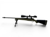 Mossberg Patriot Bolt Action Rifle .308 Win 22" Threaded Fluted Barrel Green Stock W/ UTG 6-24X50 Scope And Bipod