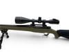 Mossberg Patriot Bolt Action Rifle .308 Win 22" Threaded Fluted Barrel Green Stock W/ UTG 6-24X50 Scope And Bipod