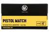 RWS Pistol Match, .22LR, 40gr LRN, 50 Rounds
